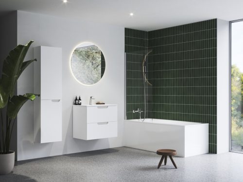 Ravak Classic II SD 70 fürdőszobai szekrény mosdó alá fehér/szürke X000001479