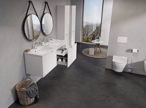 Ravak Classic II SD 130 szekrény duplamosdó alá (fehér/fehér) X000001482