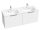 Ravak Classic II SD 130 szekrény duplamosdó alá (fehér/szürke) X000001483