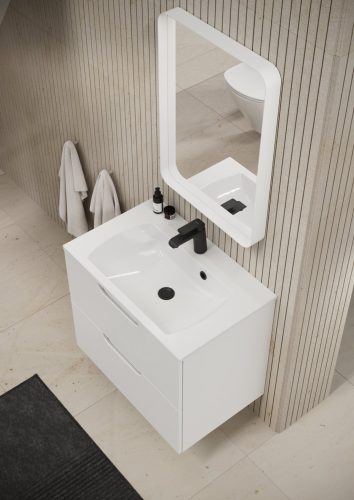 Ravak Strip 60x70 fürdőszobai tükör világítással, fehér X000001566