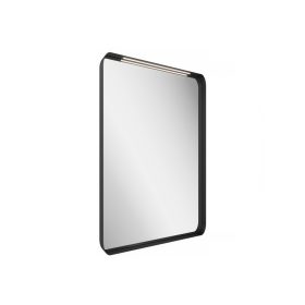   Ravak Strip 50x70 fürdőszobai tükör világítással, fekete X000001569