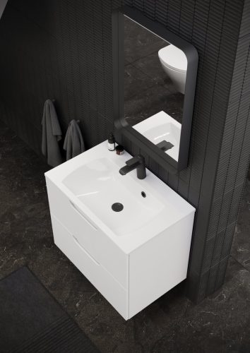 Ravak Strip 50x70 fürdőszobai tükör világítással, fekete X000001569