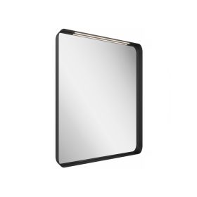   Ravak Strip 60x70 fürdőszobai tükör világítással, fekete X000001570
