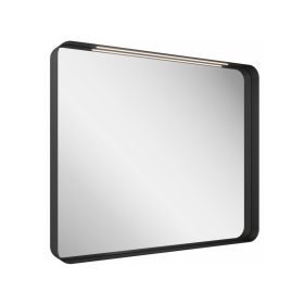   Ravak Strip 90x70 fürdőszobai tükör világítással, fekete X000001572