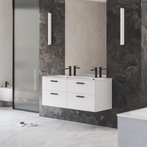 Ravak Chrome SD II 60 fehér, fekete fogantyúval 152 mm X000001744