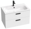 Ravak Chrome II SD 80 fehér, fekete fogantyúval 152 mm X000001746