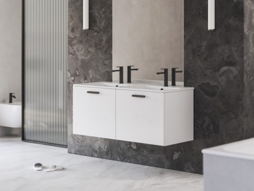 Ravak Chrome II SD 120 fehér, fekete fogantyúval 152 mm X000001747