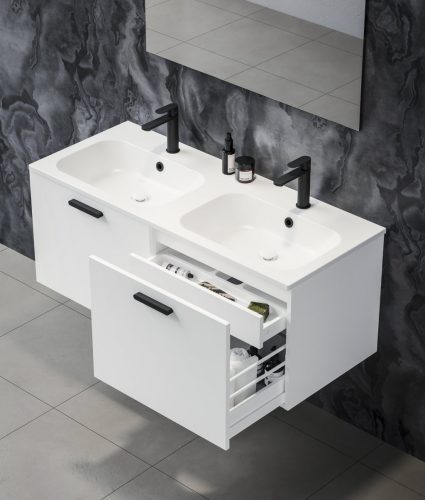 Ravak Chrome II SD 120 fehér, fekete fogantyúval 152 mm X000001747