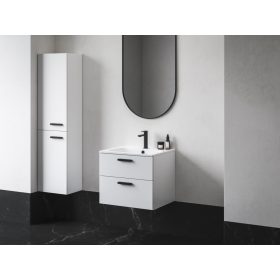   Ravak Chrome II SB 39 magasszekrény bal, fehér, fekete fogantyúval 152 mm X000001748