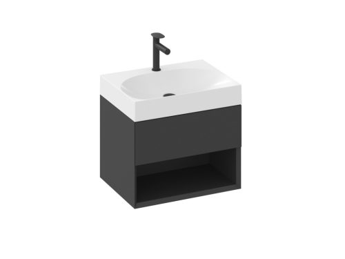 Ravak SD Lite 60 fürdőszobai szekrény mosdó alá matt fekete X000001856