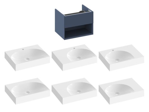 Ravak SD Lite 60 fürdőszobai szekrény mosdó alá Deepsea Blue X000001857