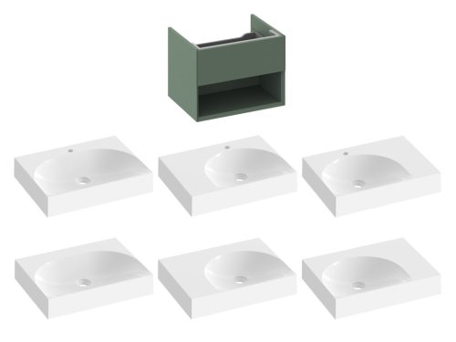 Ravak SD Lite 60 fürdőszobai szekrény mosdó alá Grey Green X000001858