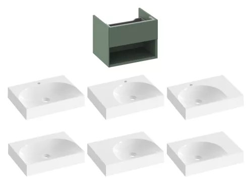 Ravak SD Lite 60 fürdőszobai szekrény mosdó alá Grey Green X000001858