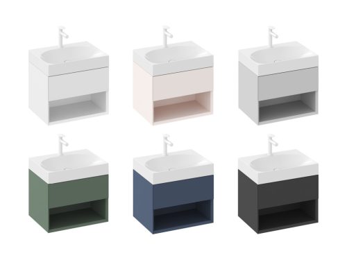 Ravak SD Lite 60 fürdőszobai szekrény mosdó alá Grey Green X000001858