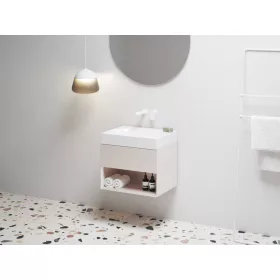   Ravak SD Lite 60 fürdőszobai szekrény mosdó alá Alabaster Pink X000001860