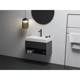   Ravak SD Lite 80 fürdőszobai szekrény mosdó alá matt fekete X000001862