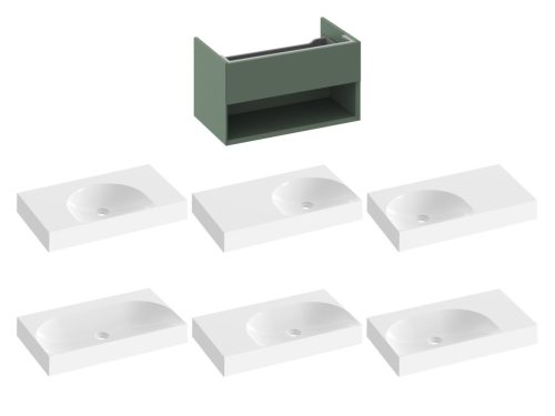 Ravak SD Lite 80 fürdőszobai szekrény mosdó alá Grey Green X000001864