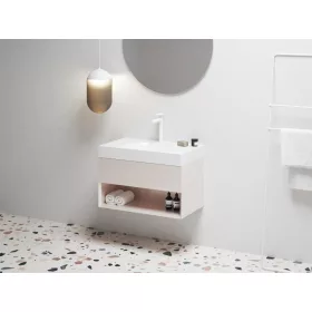   Ravak SD Lite 80 fürdőszobai szekrény mosdó alá Alabaster Pink X000001866