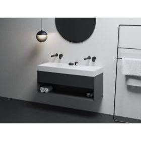   Ravak SD Lite 120 fürdőszobai szekrény mosdó alá matt fekete X000001868