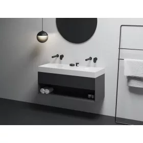   Ravak SD Lite 120 fürdőszobai szekrény mosdó alá matt fekete X000001868