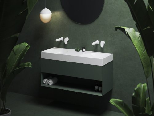 Ravak SD Lite 120 fürdőszobai szekrény mosdó alá Grey Green X000001870