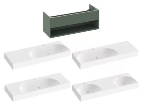 Ravak SD Lite 120 fürdőszobai szekrény mosdó alá Grey Green X000001870