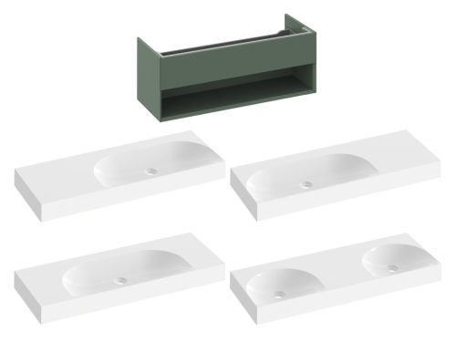 Ravak SD Lite 120 fürdőszobai szekrény mosdó alá Grey Green X000001870