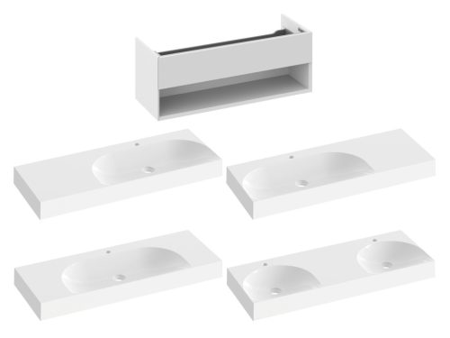 Ravak SD Lite 120 fürdőszobai szekrény mosdó alá Smoke Grey X000001871