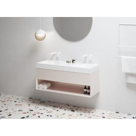   Ravak SD Lite 120 fürdőszobai szekrény mosdó alá Alabaster Pink X000001872