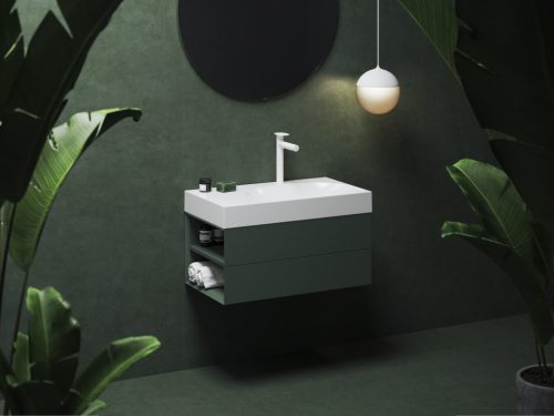 Ravak SD Lite 80 B fürdőszobai szekrény mosdó alá Grey Green X000001876