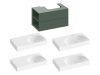 Ravak SD Lite 80 B fürdőszobai szekrény mosdó alá Grey Green X000001876