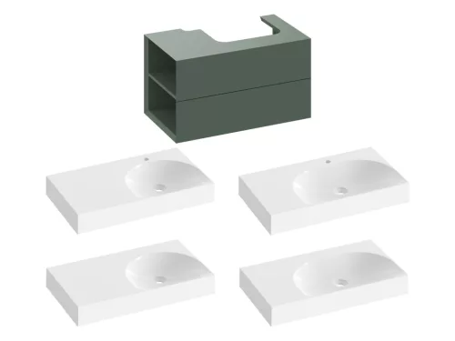 Ravak SD Lite 80 B fürdőszobai szekrény mosdó alá Grey Green X000001876