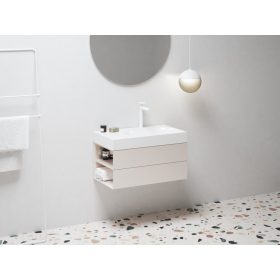   Ravak SD Lite 80 B fürdőszobai szekrény mosdó alá Alabaster Pink X000001878