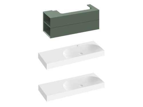 Ravak SD Lite 120 B fürdőszobai szekrény mosdó alá Grey Green X000001882