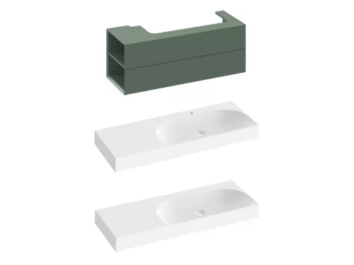 Ravak SD Lite 120 B fürdőszobai szekrény mosdó alá Grey Green X000001882