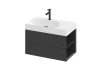 Ravak SD Lite 80 J fürdőszobai szekrény mosdó alá matt fekete X000001886