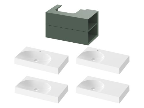 Ravak SD Lite 80 J fürdőszobai szekrény mosdó alá Grey Green X000001888