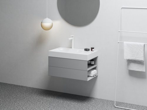 Ravak SD Lite 80 J fürdőszobai szekrény mosdó alá Smoke Grey X000001889