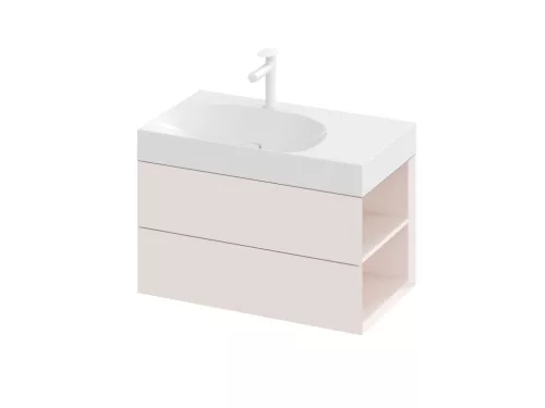 Ravak SD Lite 80 J fürdőszobai szekrény mosdó alá Alabaster Pink X000001890