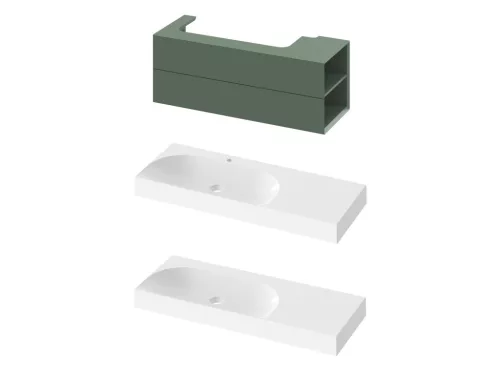 Ravak SD Lite 120 J fürdőszobai szekrény mosdó alá Grey Green X000001894