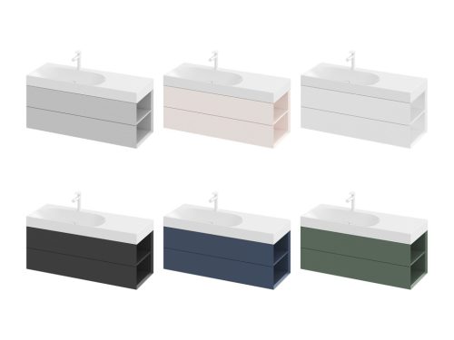 Ravak SD Lite 120 J fürdőszobai szekrény mosdó alá Grey Green X000001894