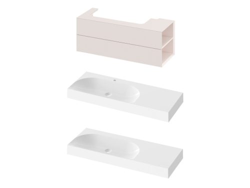 Ravak SD Lite 120 J fürdőszobai szekrény mosdó alá Alabaster Pink X000001896