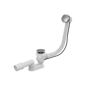   Ravak Kád le/túlfolyószett 570mm bovdenes, kerek és krómozott fedél X01305