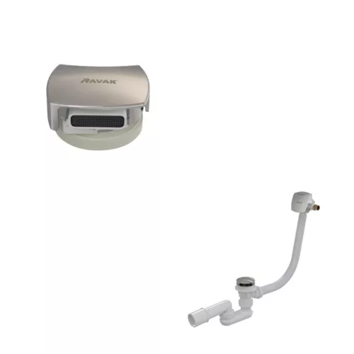 Ravak Kádfeltöltés a túlf. kád le/túlf.szett-tel 800 C-C H/K krómozott fedéllel X01505