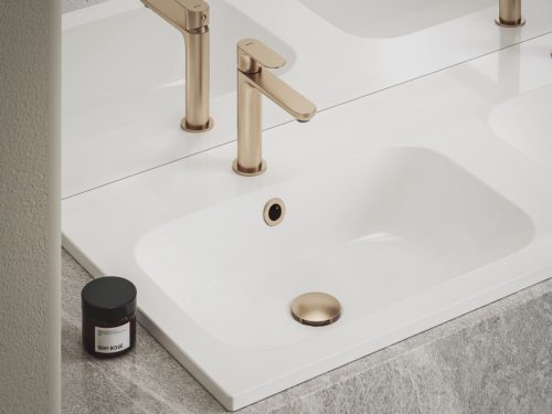 Ravak Mosdó túlfolyó fedél, Rose Gold Brushed X01833