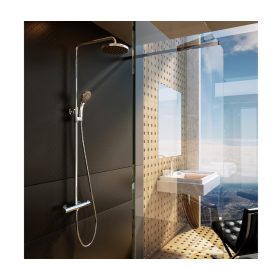   Ravak Zuhanyoszlop termosztátos csapteleppel, állítható fej- és kézizuhannyal TE 091.00CR, króm X070058