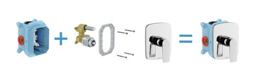 Ravak Classic falba süllyesztett csaptelep váltó nélkül CL 066.00CR, króm, R-boxhoz X070089