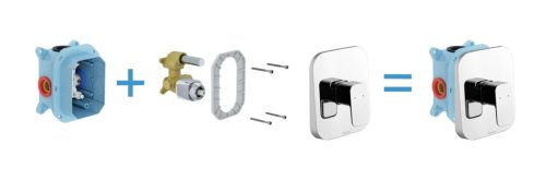 Ravak 10° Free falba süllyesztett csaptelep váltó nélkül TD F 066.00CR, króm, R-boxhoz X070137