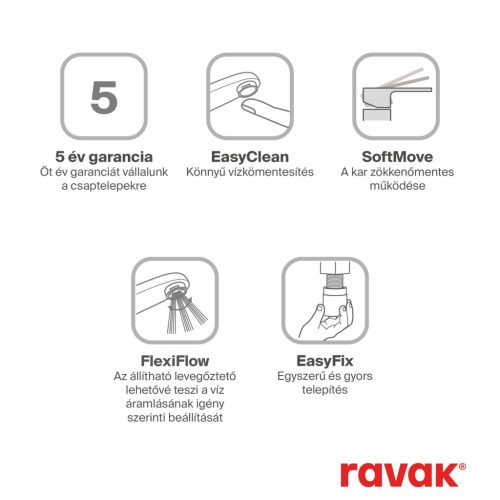 Ravak Puri konyhai álló mosogató csaptelep PU 016.00CR, króm X070143