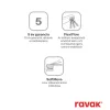 Ravak 10° Free álló mosdócsaptelep leeresztő nélkül, 333 mm TD F 015.20BL, fekete X070151